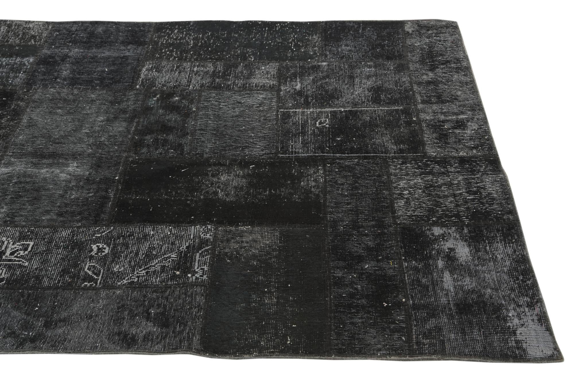 5' x 6' 8 Hand Knotted Ultra Vintage Persian Wool Rug