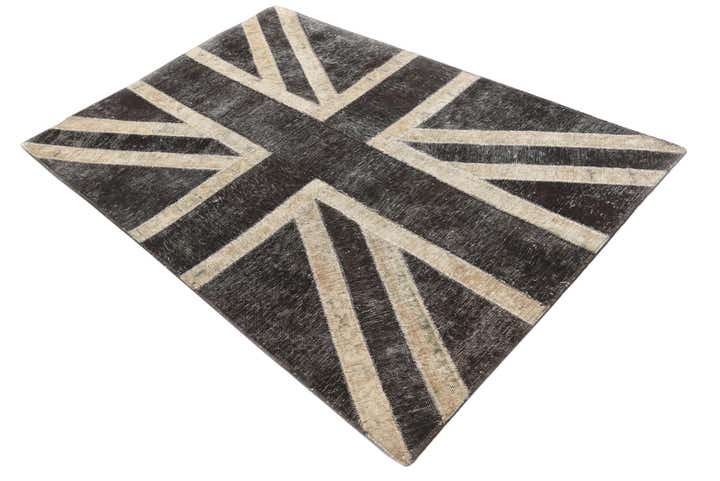 4' x 5' 10 Hand Knotted Ultra Vintage Persian Wool Rug