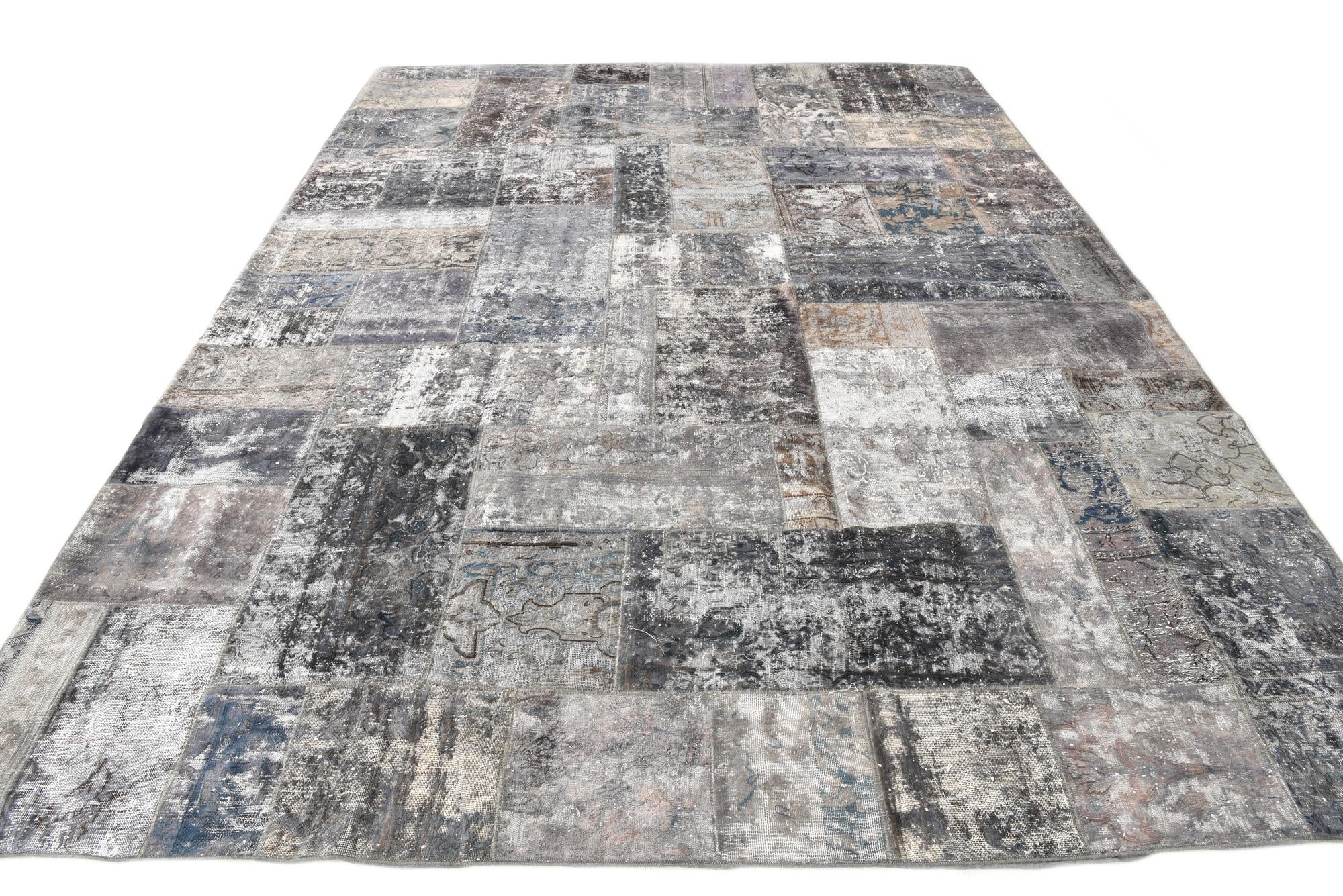 9' 1 x 12' 1 Hand Knotted Ultra Vintage Persian Wool Rug