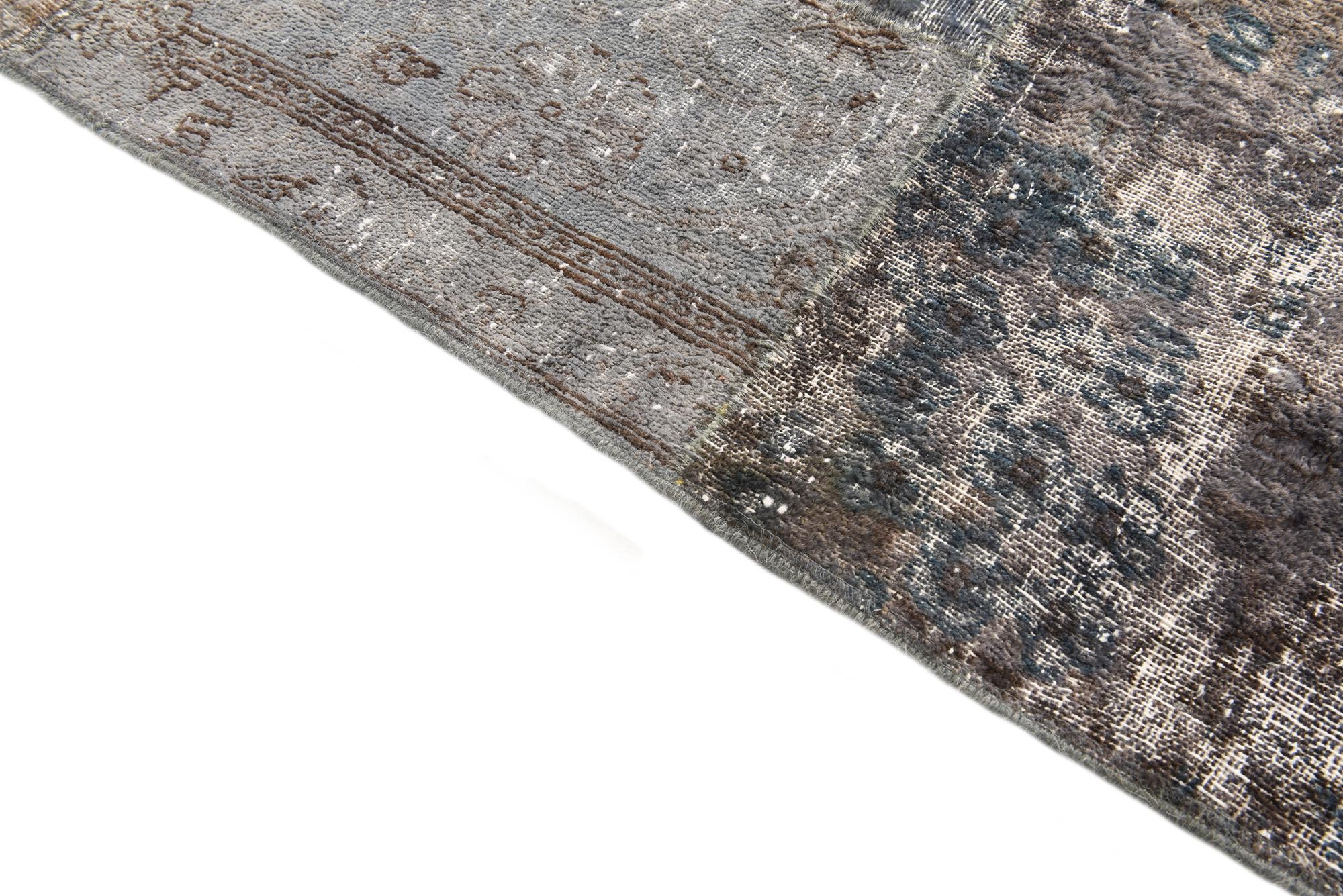 9' 1 x 12' 1 Hand Knotted Ultra Vintage Persian Wool Rug