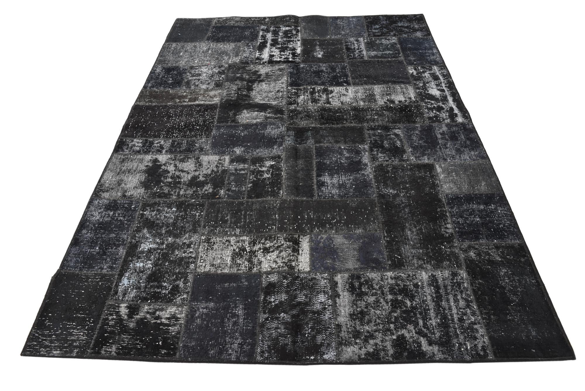 5' 8 x 8' Hand Knotted Ultra Vintage Persian Wool Rug