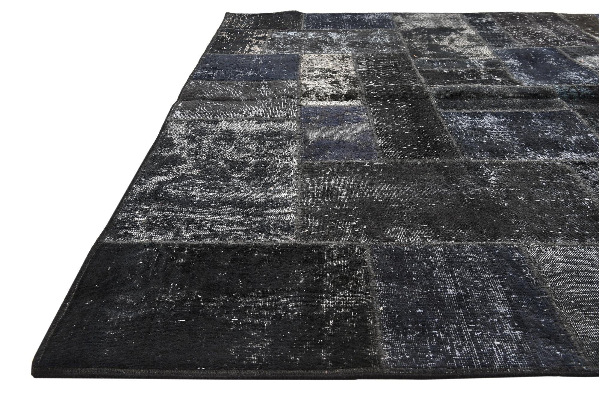 5' 8 x 8' Hand Knotted Ultra Vintage Persian Wool Rug