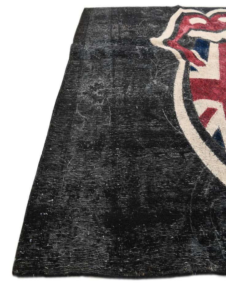 Detail image of 6' 2 x 9' 3  Hand Knotted Ultra Vintage Persian Wool Rug