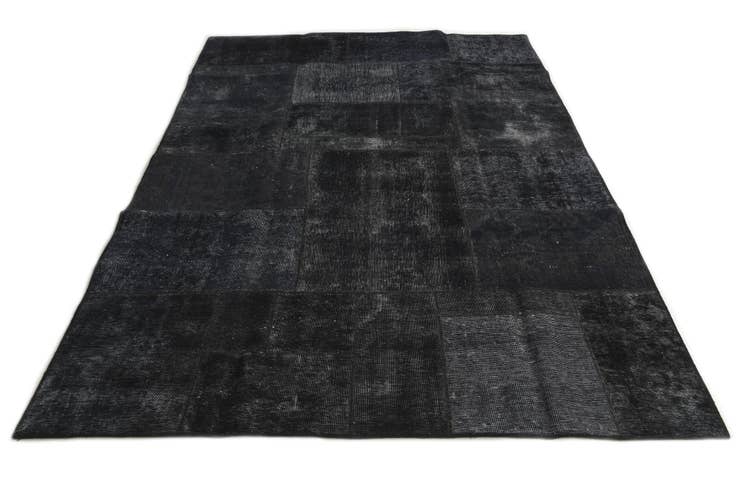 Detail image of 6' 1 x 9' Hand Knotted Ultra Vintage Persian Wool Rug