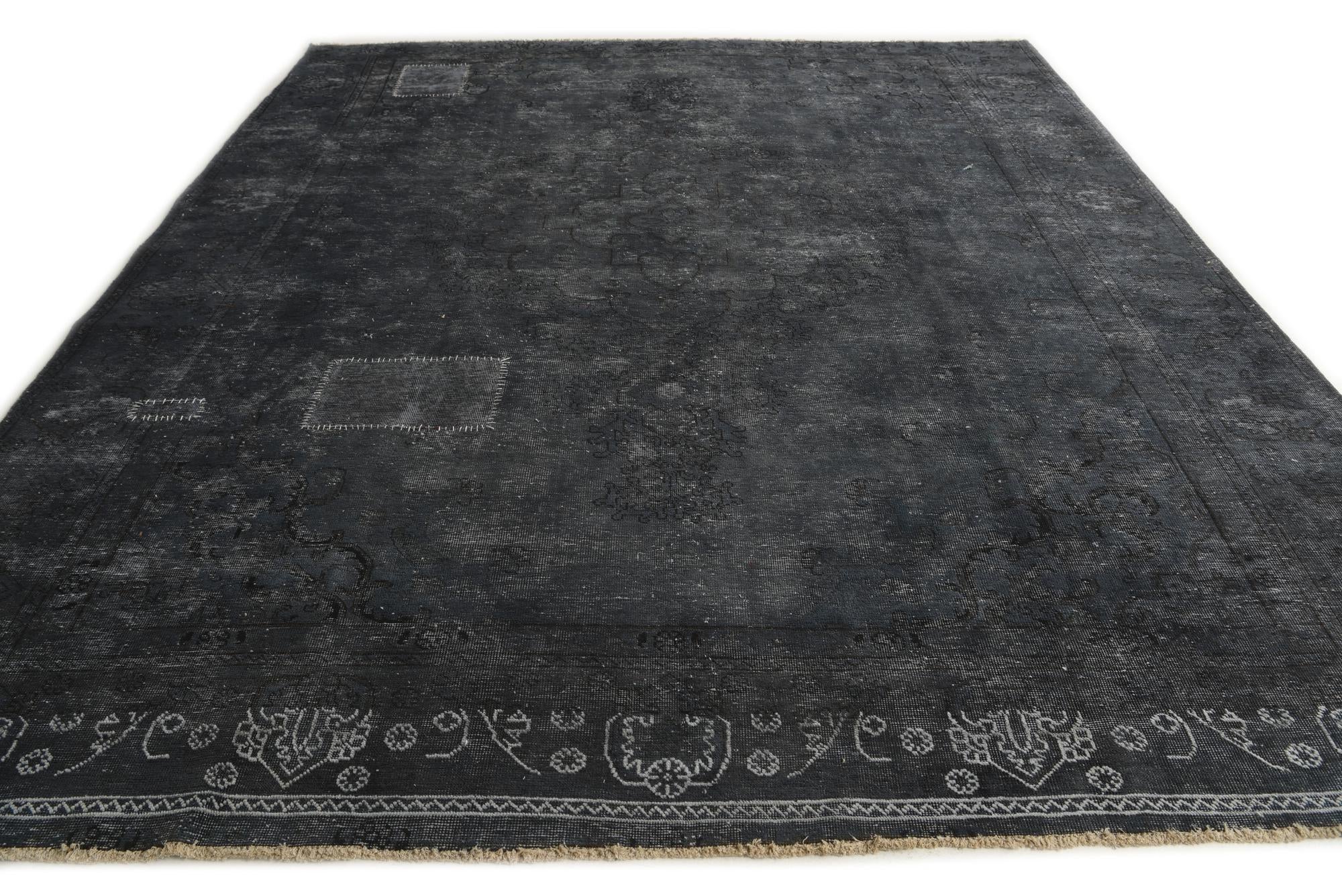 9' 5 x 11' 8 Hand Knotted Ultra Vintage Persian Wool Rug