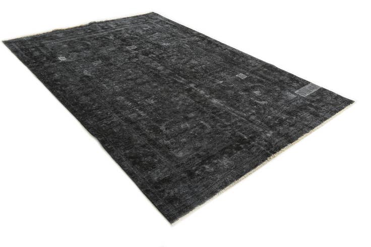 Detail image of 6' 7 x 9' 9 Hand Knotted Ultra Vintage Persian Wool Rug