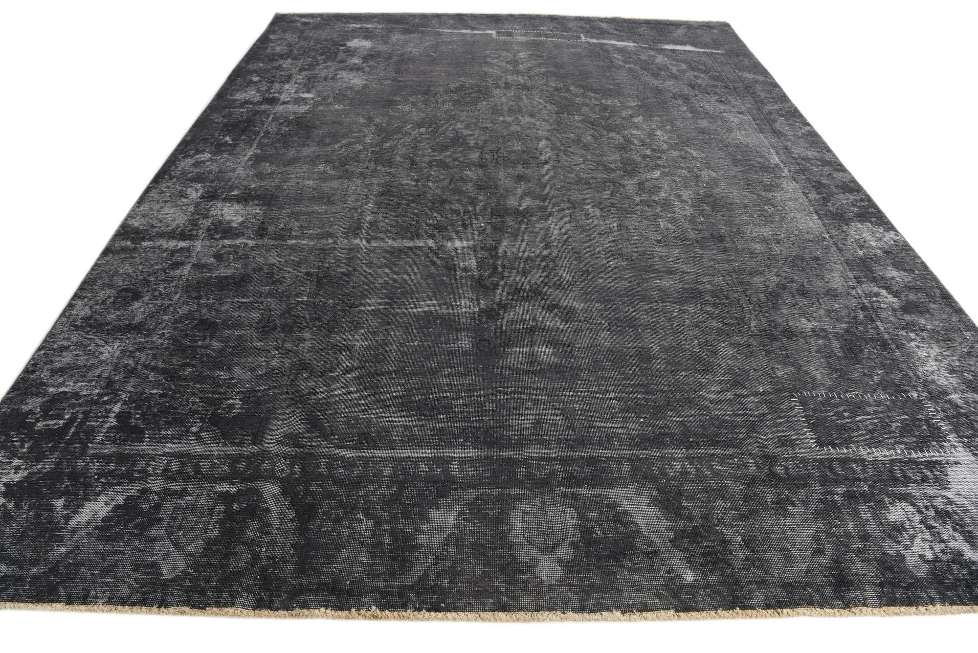 9' 4 x 12' 7 Hand Knotted Ultra Vintage Persian Wool Rug