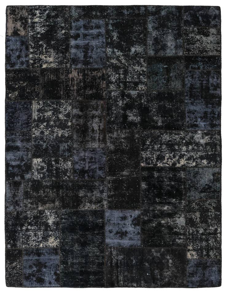 Detail image of 5' 7 x 8' Hand Knotted Ultra Vintage Persian Wool Rug