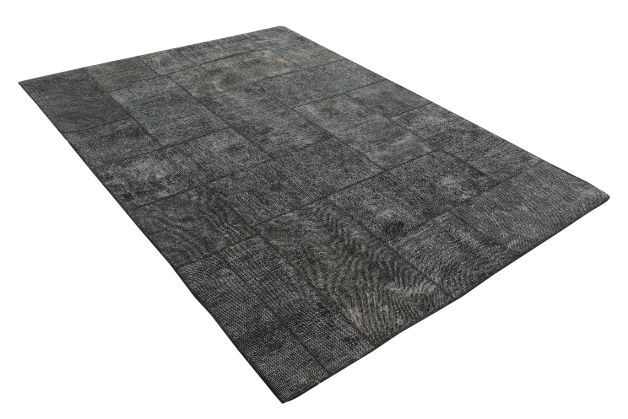 5' 8 x 8' Hand Knotted Ultra Vintage Persian Wool Rug