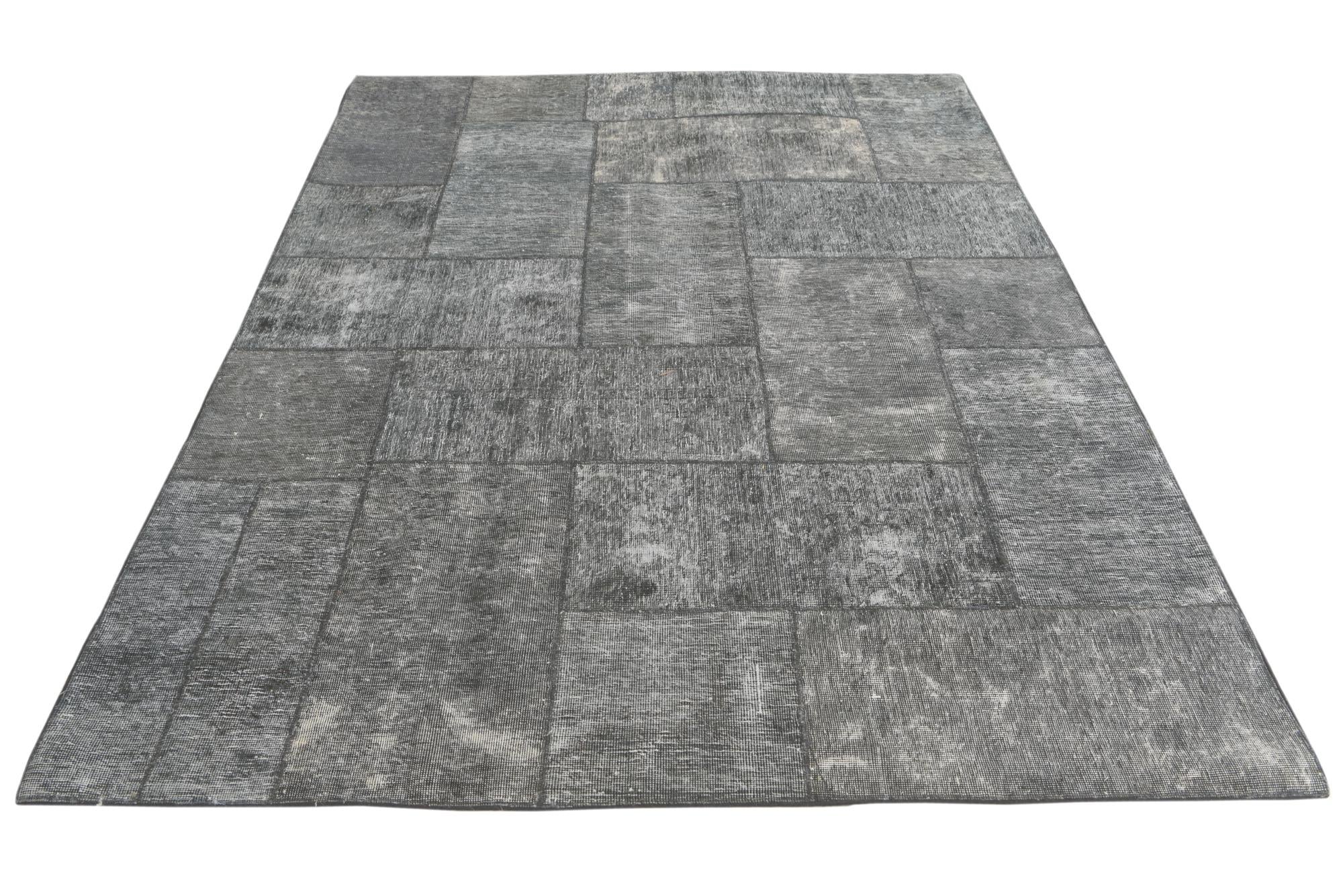 5' 8 x 8' Hand Knotted Ultra Vintage Persian Wool Rug