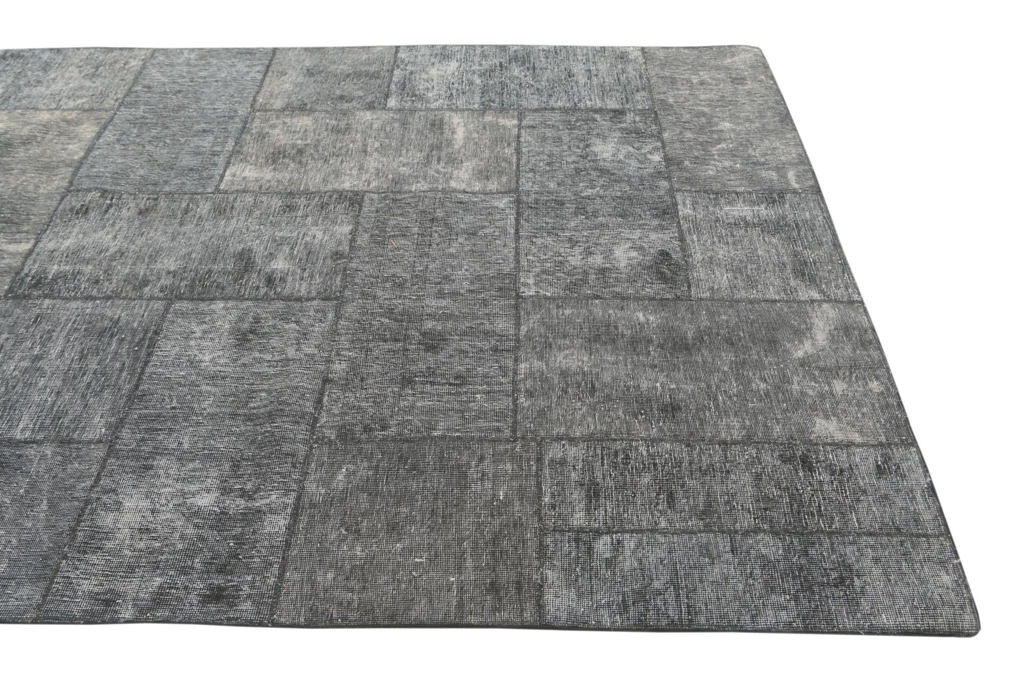 5' 8 x 8' Hand Knotted Ultra Vintage Persian Wool Rug