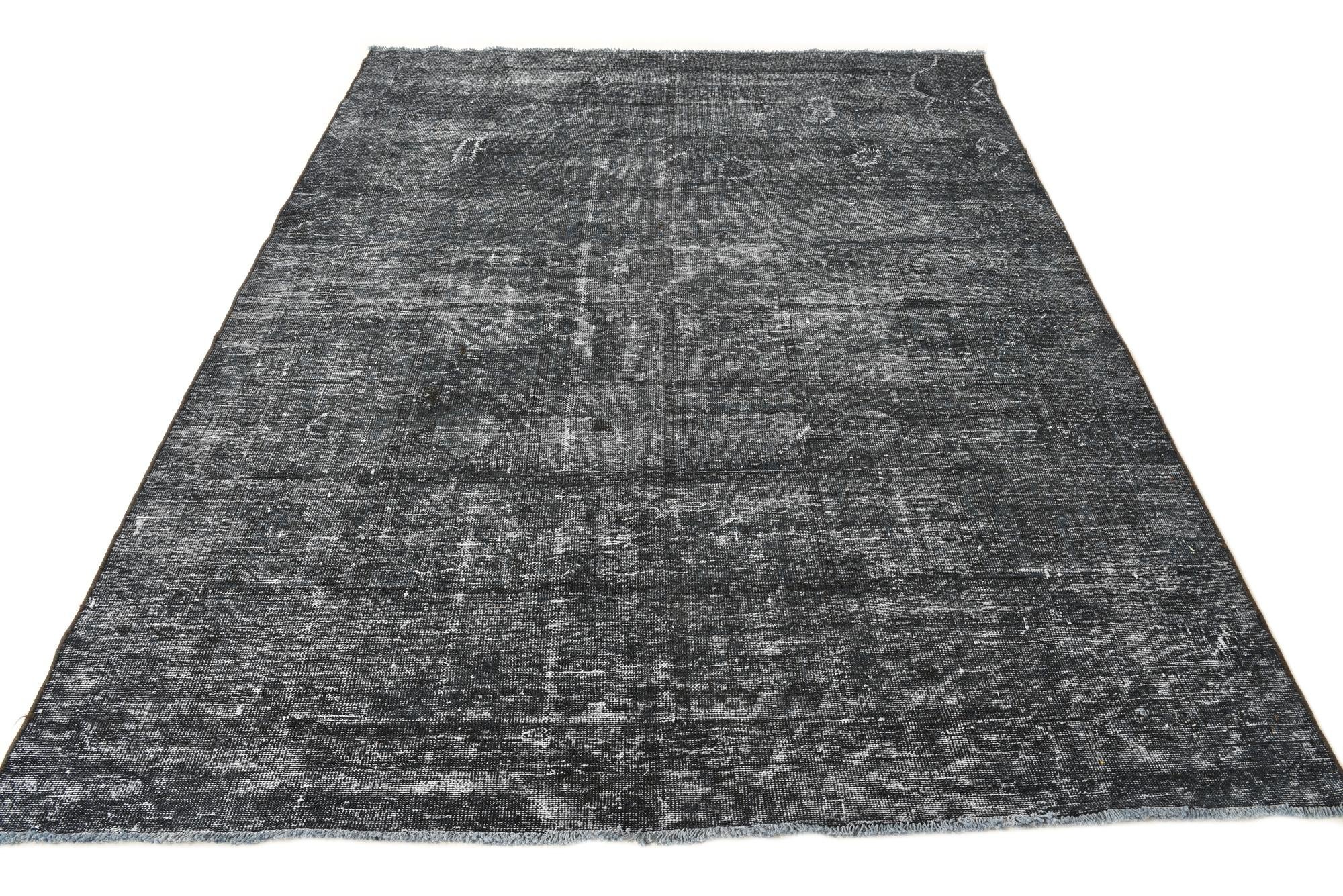 6' 10 x 9' 7 Hand Knotted Ultra Vintage Persian Wool Rug