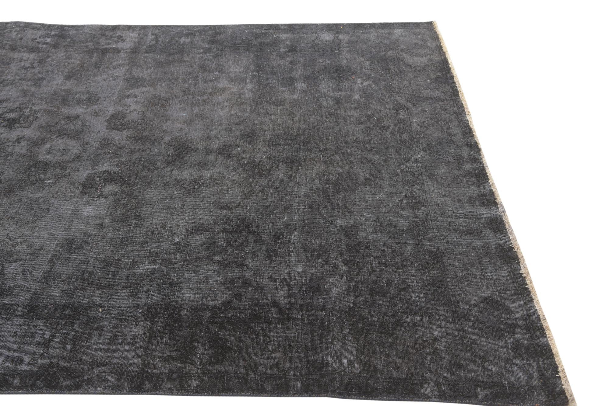 6' 5 x 9' 6 Hand Knotted Ultra Vintage Persian Wool Rug