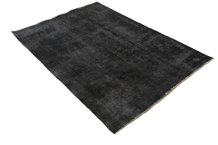 Detail image of 4' 2 x 5' 10 Hand Knotted Ultra Vintage Persian Wool Rug