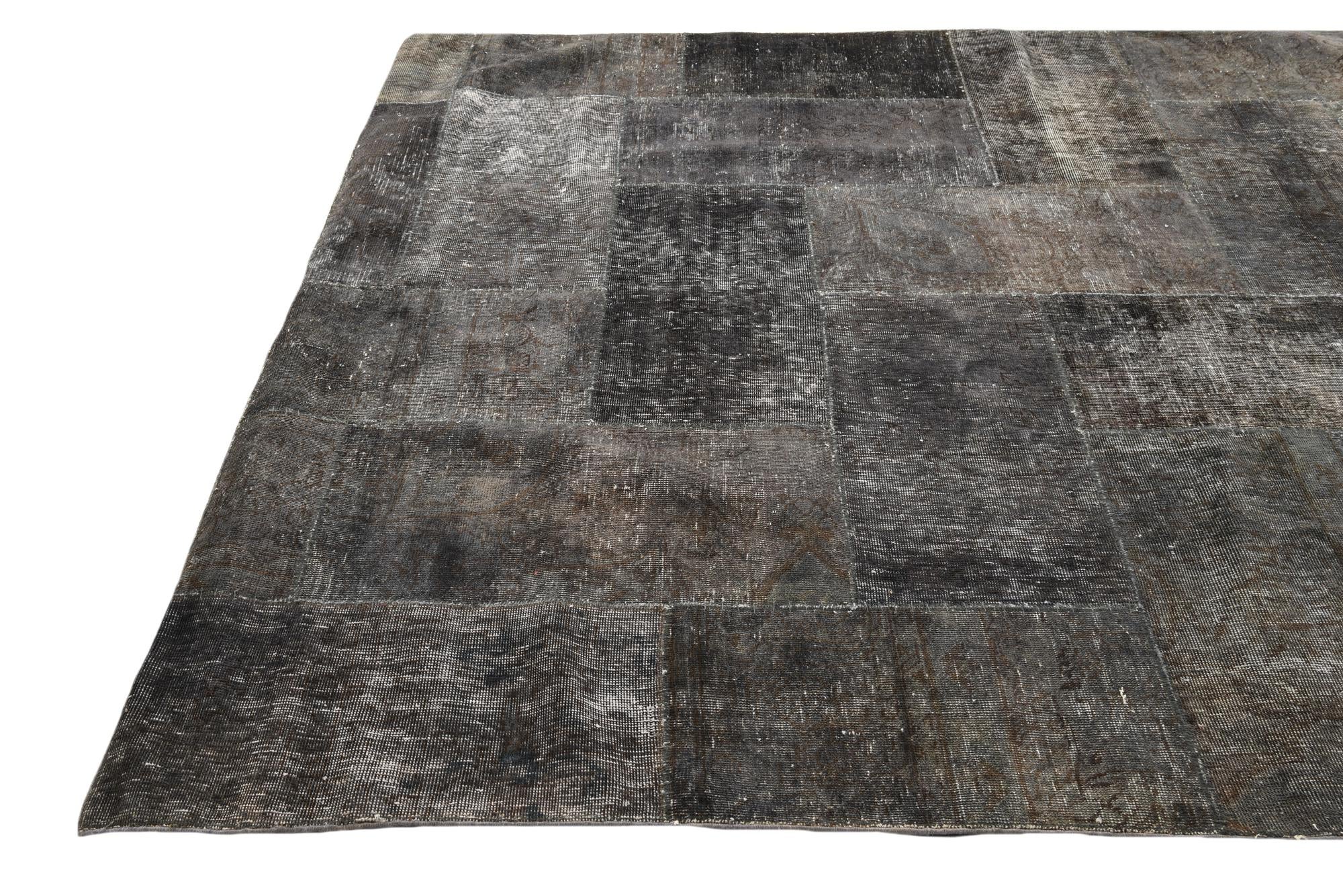6' 9 x 8' 6 Hand Knotted Ultra Vintage Persian Wool Rug