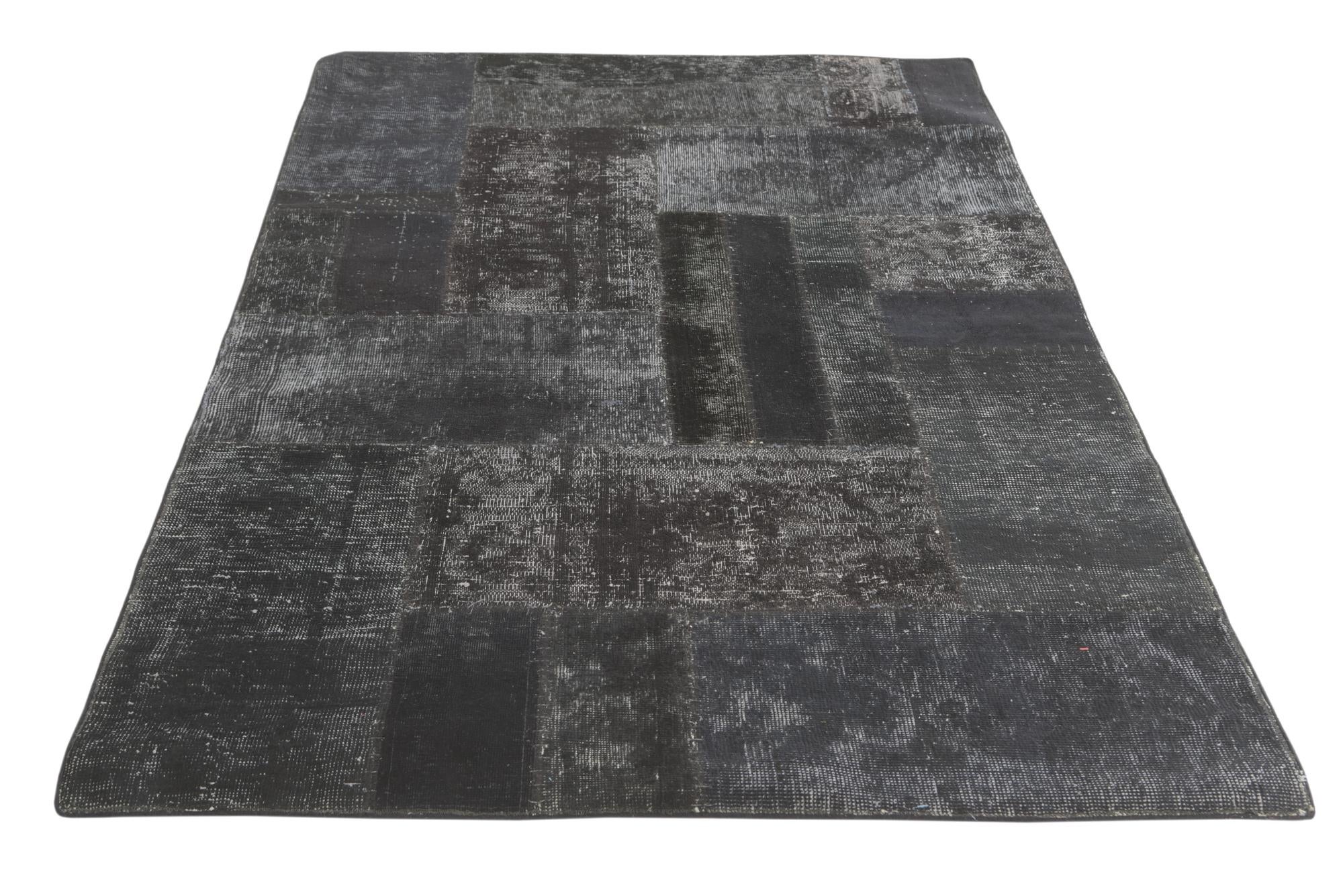 4' 6 x 6' 10 Hand Knotted Ultra Vintage Persian Wool Rug