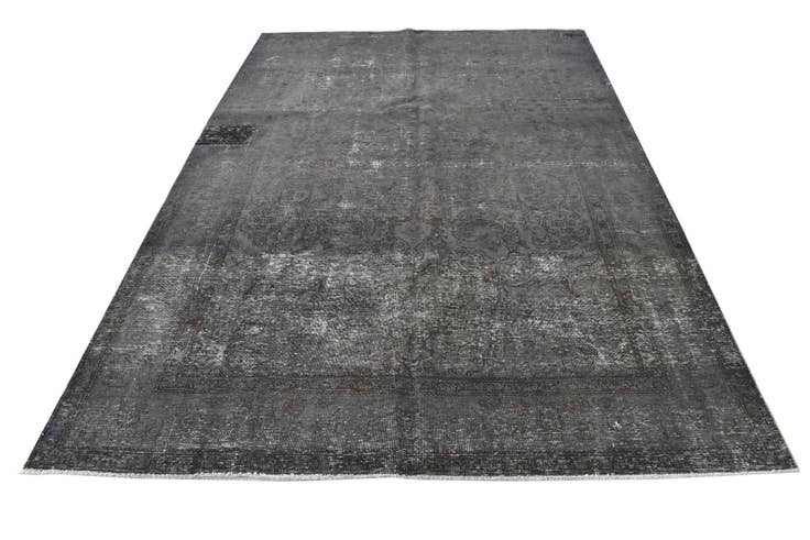 Detail image of 6' 7 x 9' 7 Hand Knotted Ultra Vintage Persian Wool Rug