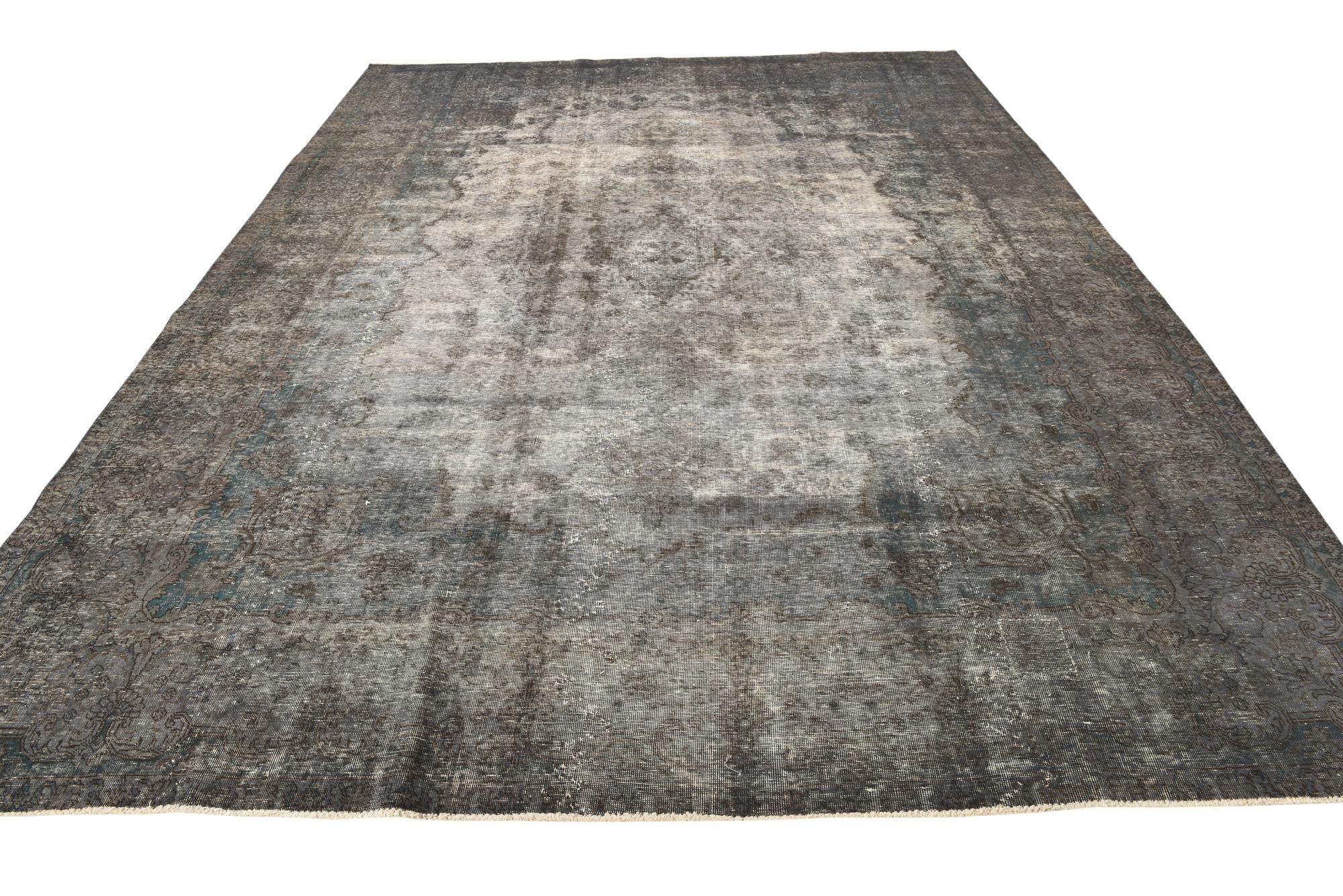 9' 6 x 12' 8 Hand Knotted Ultra Vintage Persian Wool Rug