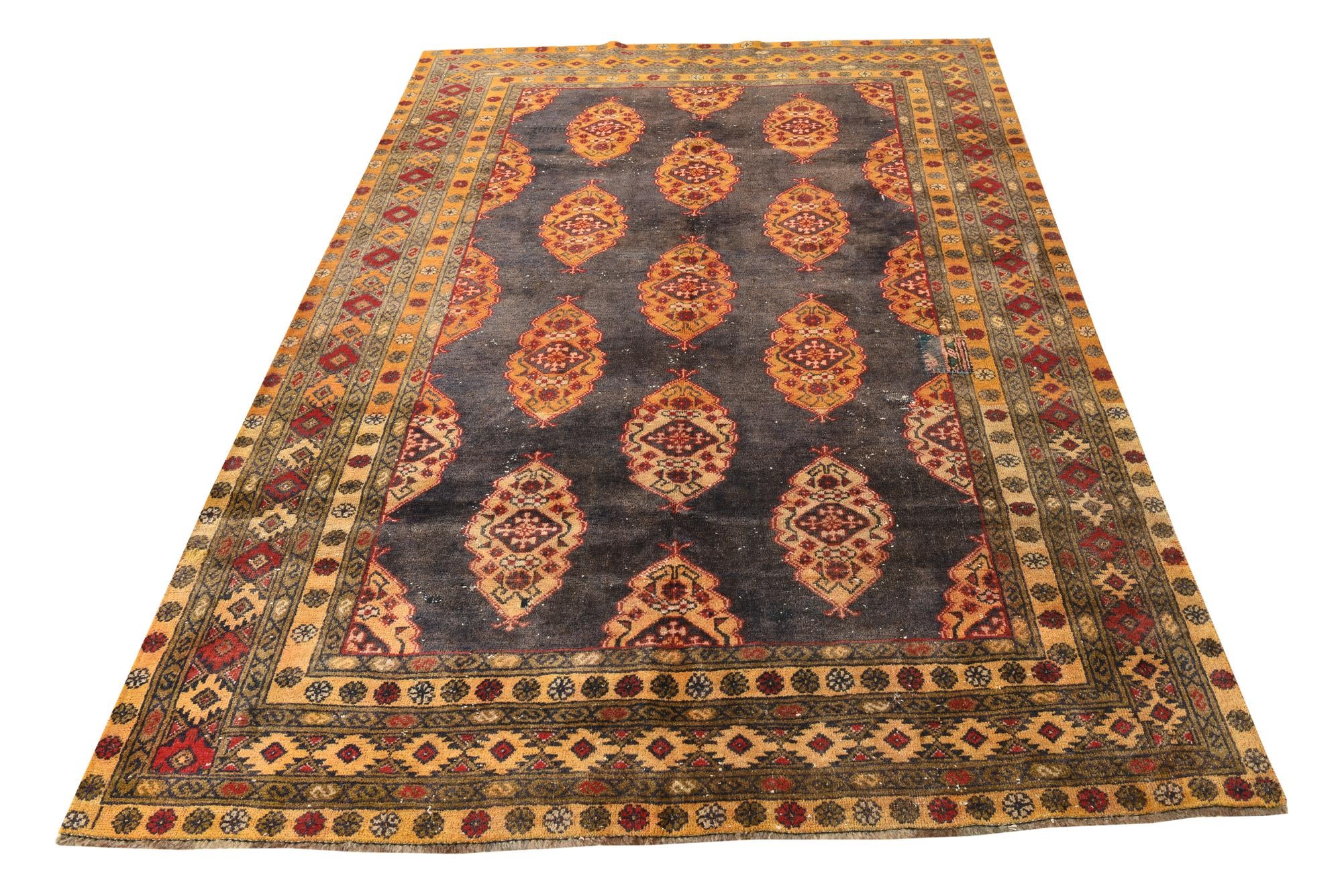 5' 6 x 8' Hand Knotted Ultra Vintage Persian Wool Rug