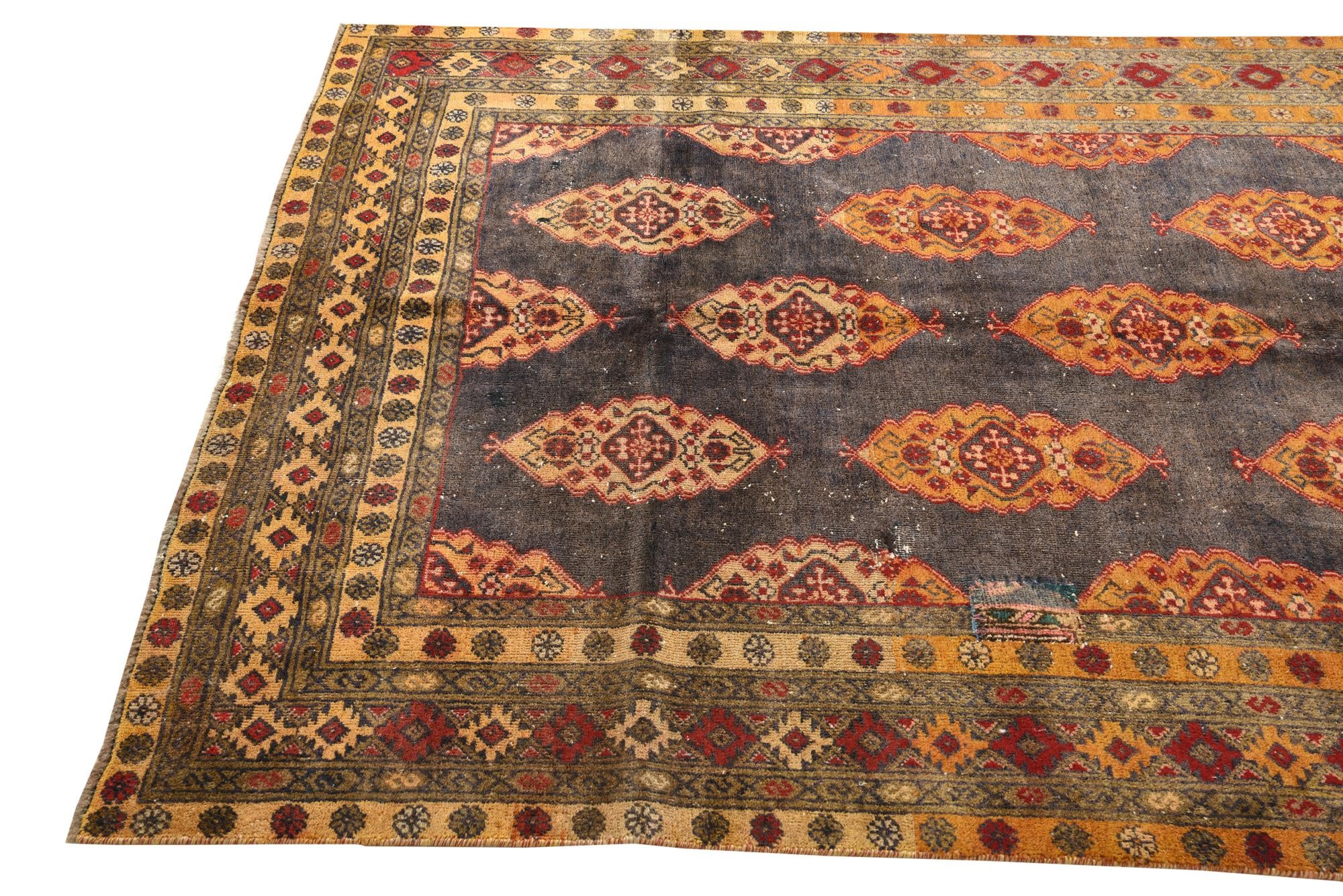 5' 6 x 8' Hand Knotted Ultra Vintage Persian Wool Rug