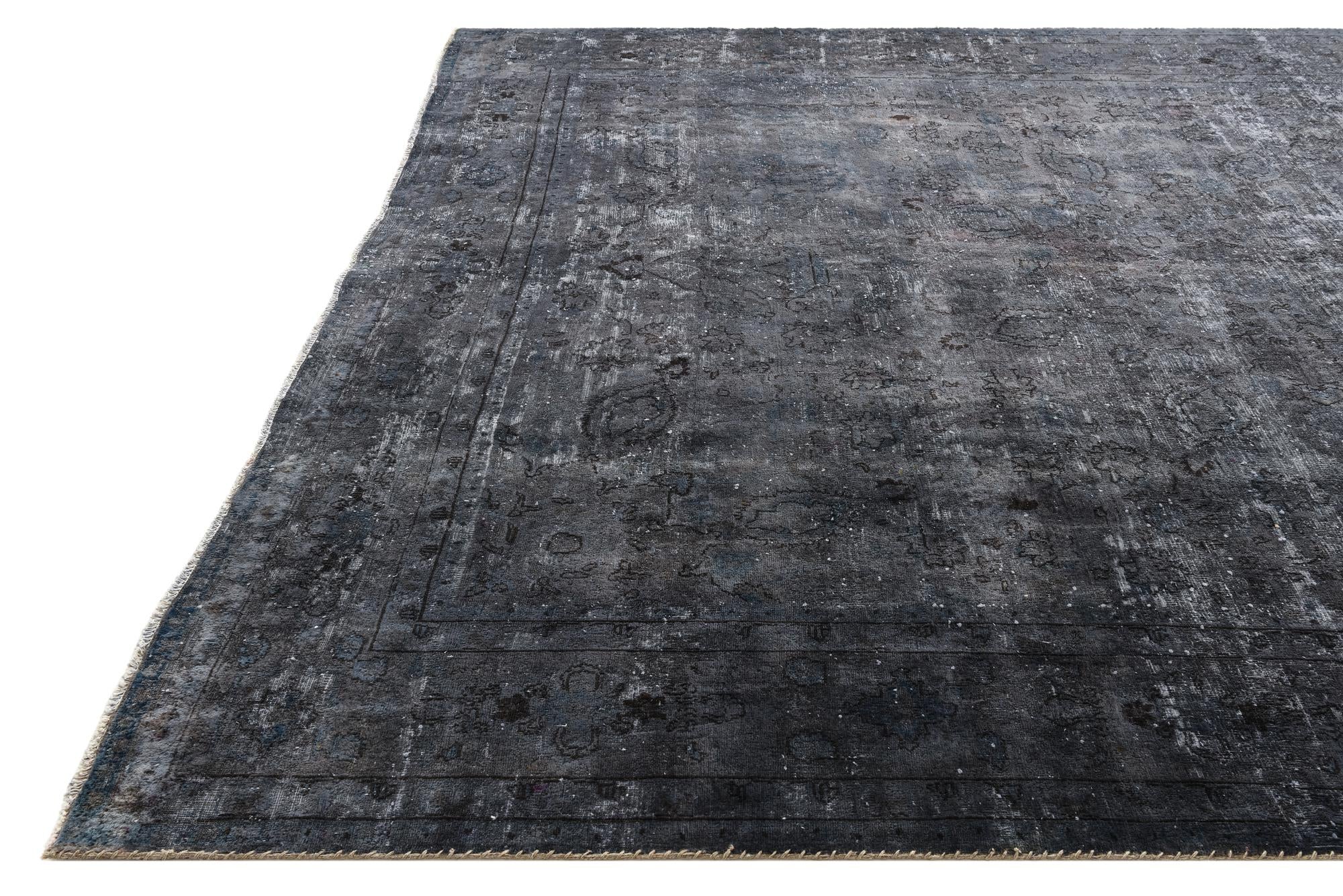 9' 8 x 12' 3 Hand Knotted Ultra Vintage Persian Wool Rug