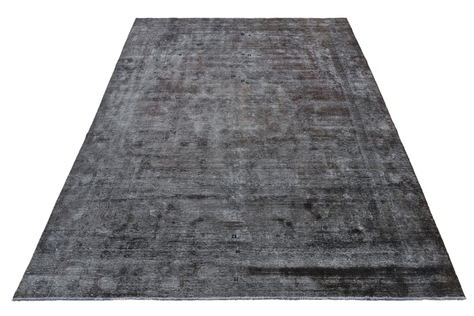 9' 2 x 12' 1 Hand Knotted Ultra Vintage Persian Wool Rug