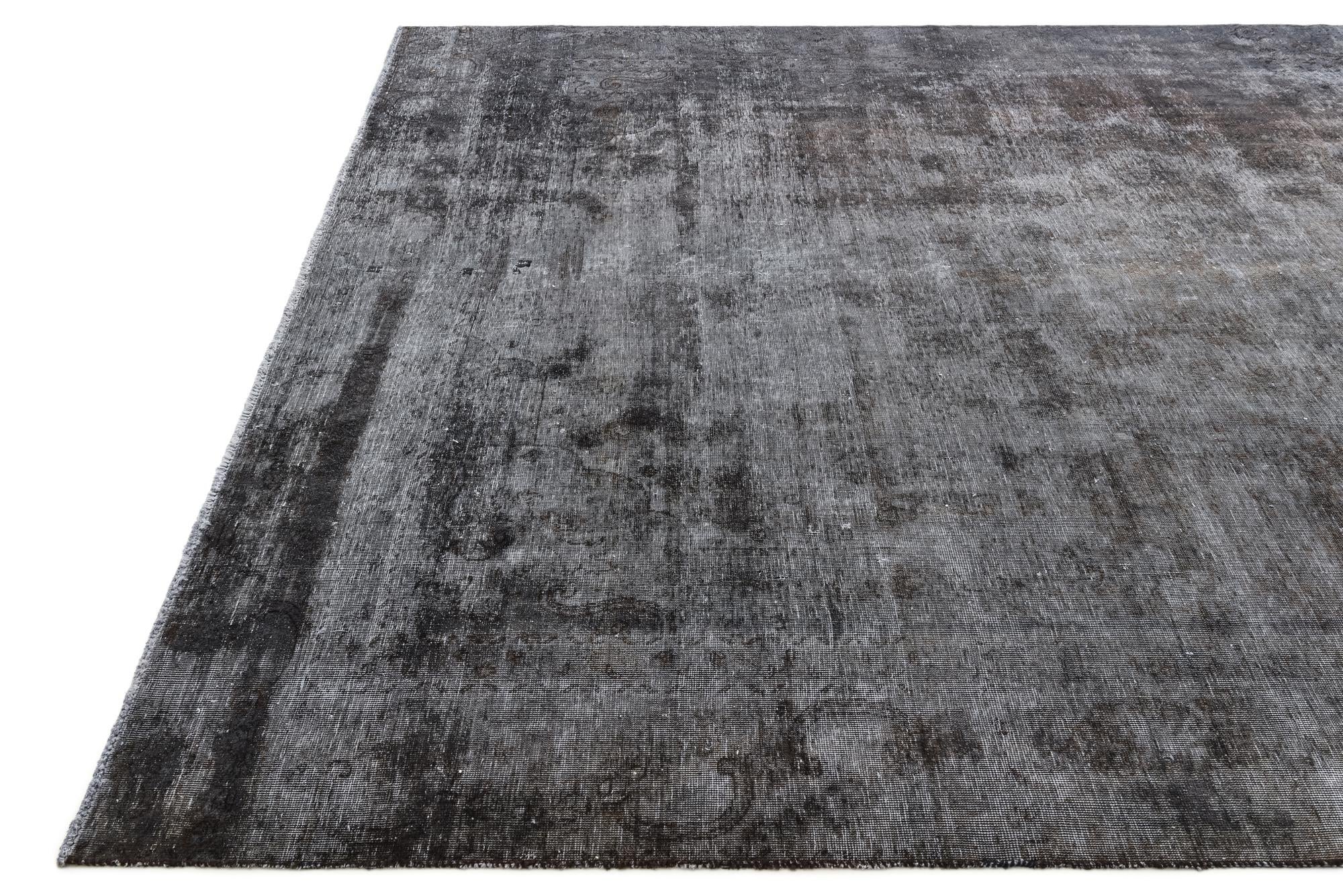 9' 2 x 12' 1 Hand Knotted Ultra Vintage Persian Wool Rug