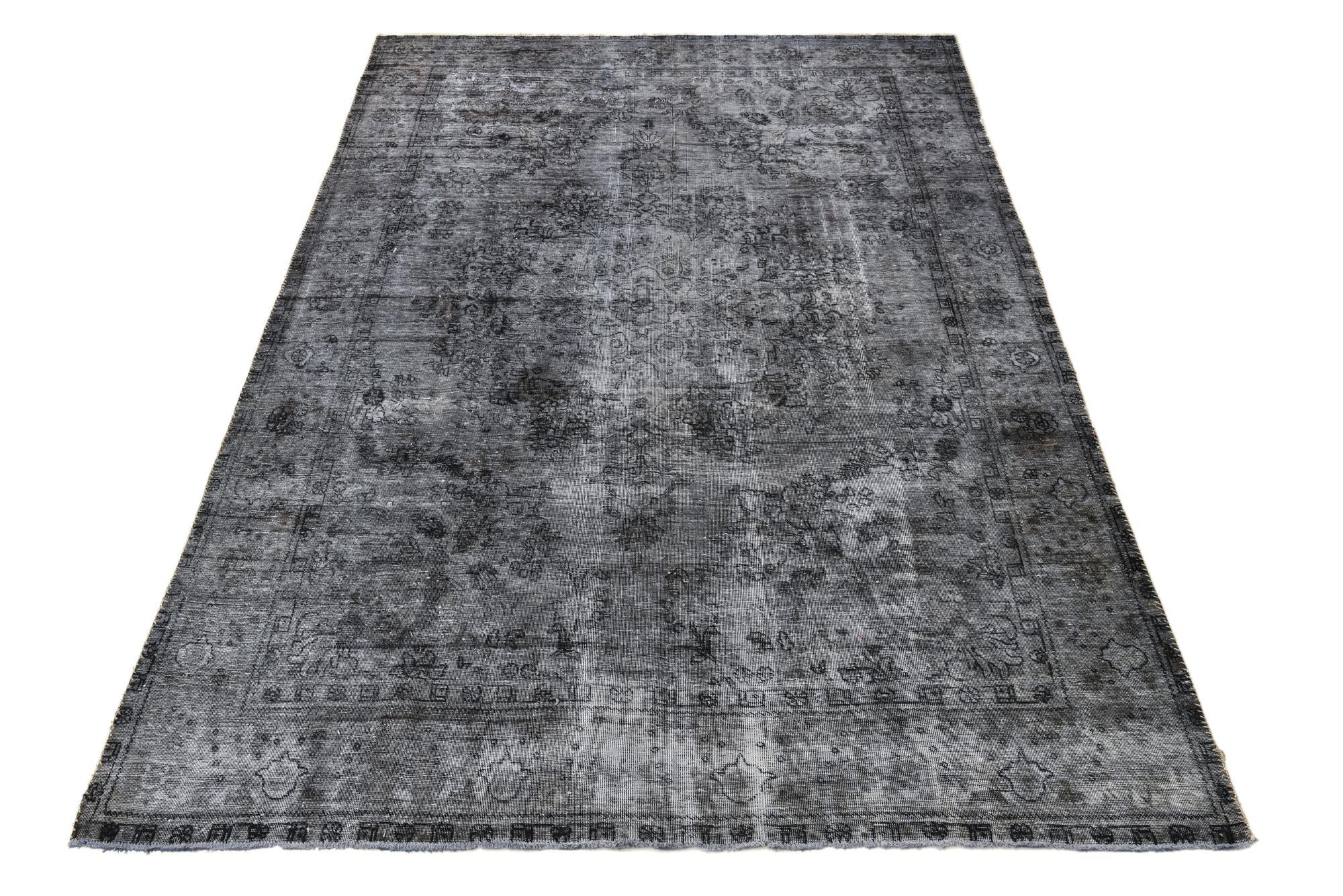 7' 10 x 11' 5 Hand Knotted Ultra Vintage Persian Wool Rug