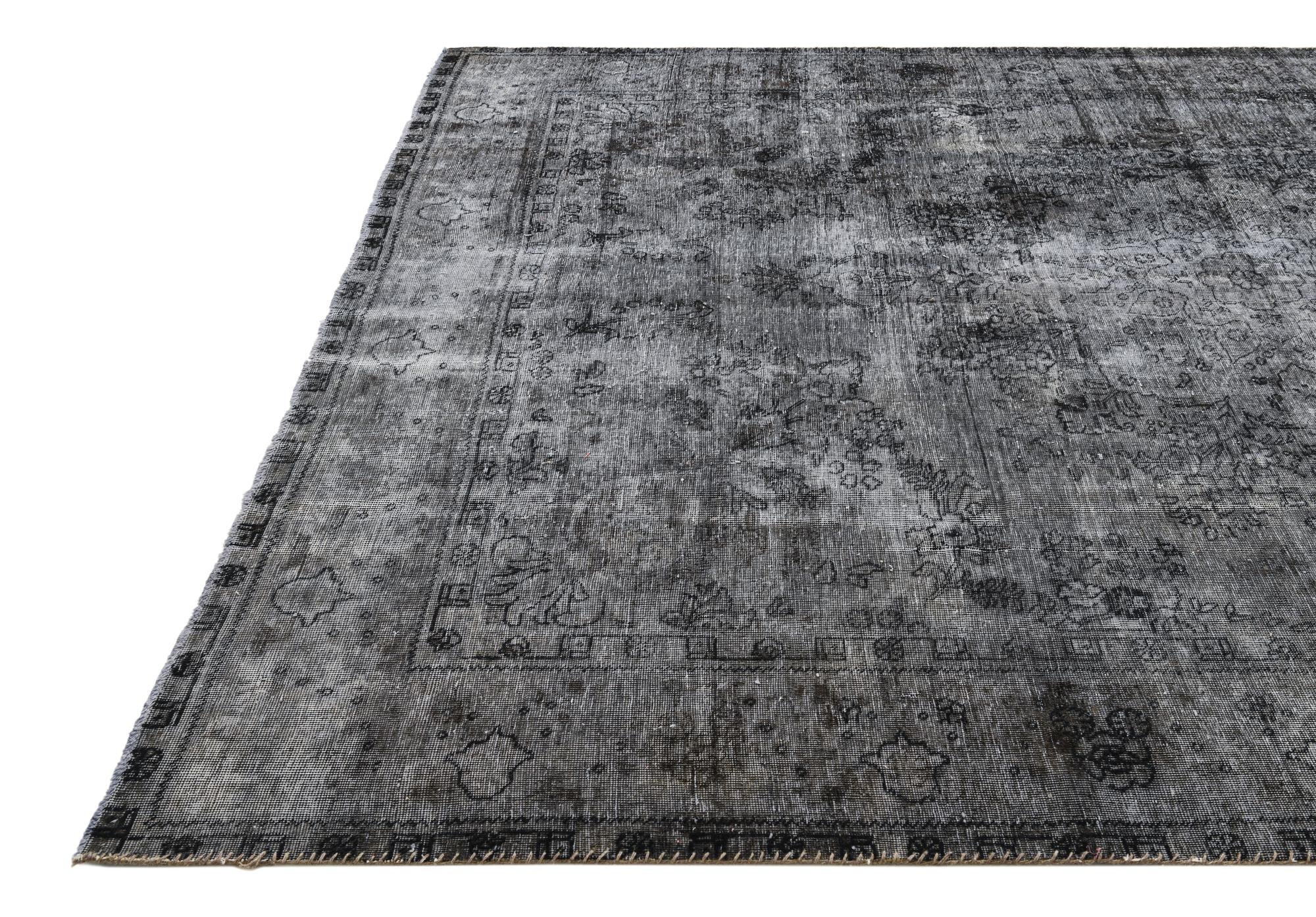 7' 10 x 11' 5 Hand Knotted Ultra Vintage Persian Wool Rug