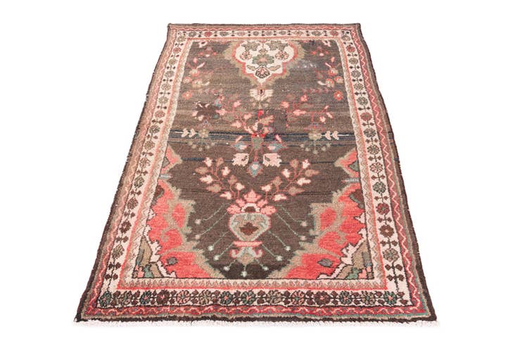 Detail image of 3' 5 x 5' Hand Knotted Ultra Vintage Persian Wool Rug