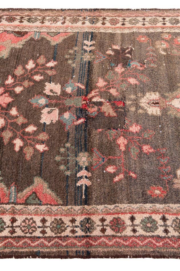 Detail image of 3' 5 x 5' Hand Knotted Ultra Vintage Persian Wool Rug