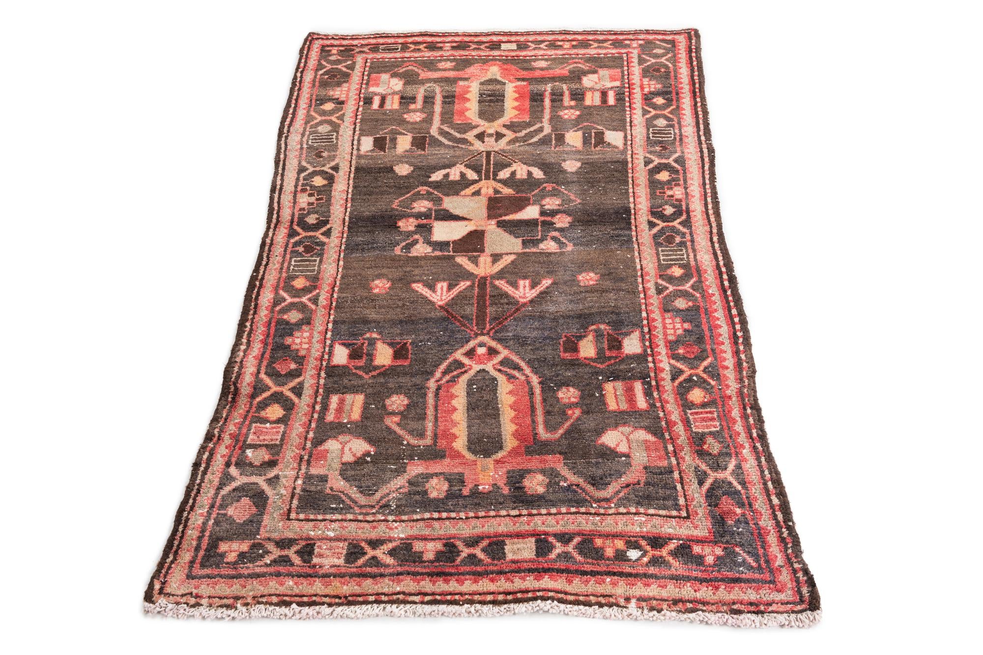 3' 1 x 5' 1 Hand Knotted Ultra Vintage Persian Wool Rug