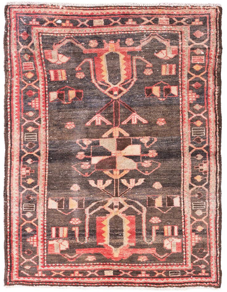 Detail image of 3' 1 x 5' 1 Hand Knotted Ultra Vintage Persian Wool Rug