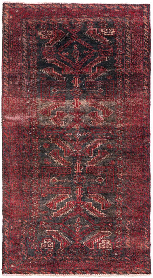 Detail image of 2' 9 x 5' 2 Hand Knotted Ultra Vintage Persian Wool Rug
