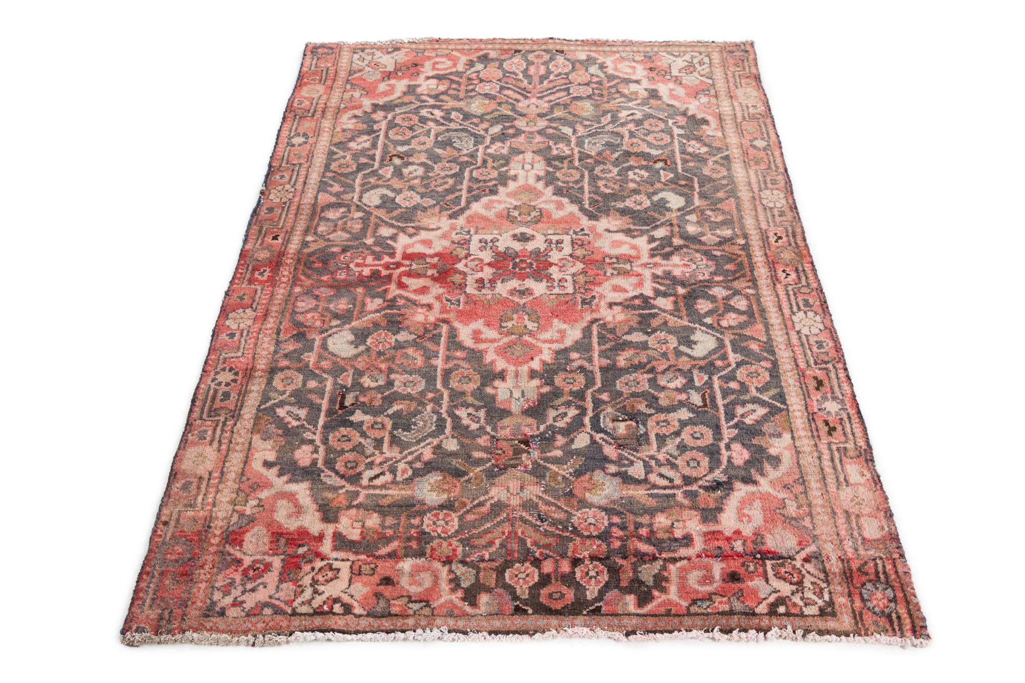 3' 7 x 5' Hand Knotted Ultra Vintage Persian Wool Rug