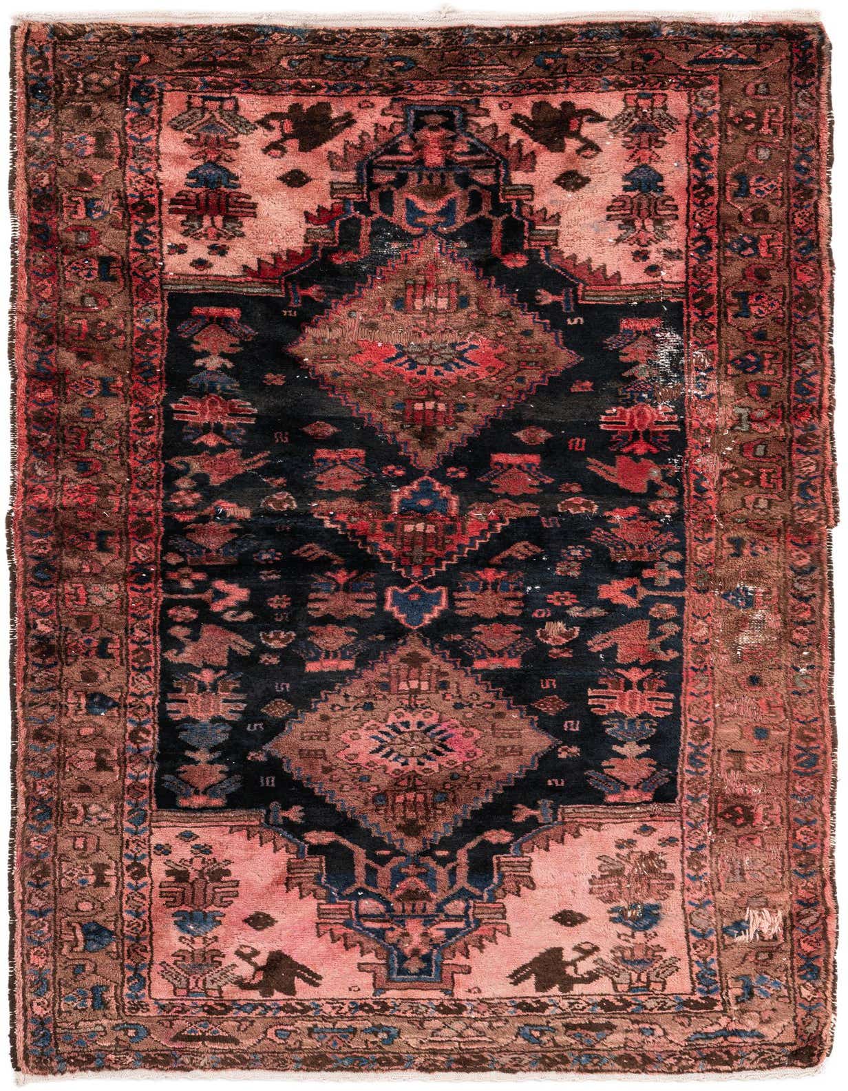Primary image 3' 6 x 5' 6  Hand Knotted Ultra Vintage Persian Wool Rug