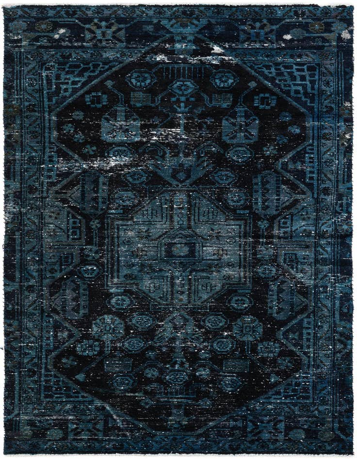 Detail image of 3' 8 x 6' 8 Hand Knotted Ultra Vintage Persian Wool Rug