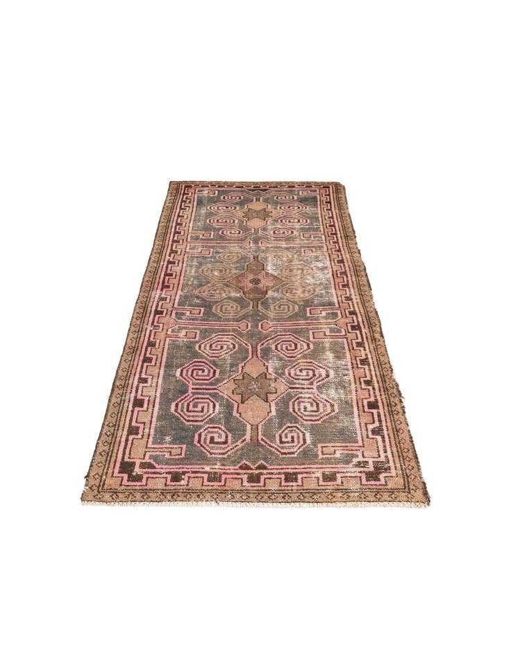 Detail image of 2' 9 x 5' 8 Hand Knotted Ultra Vintage Persian Wool Rug