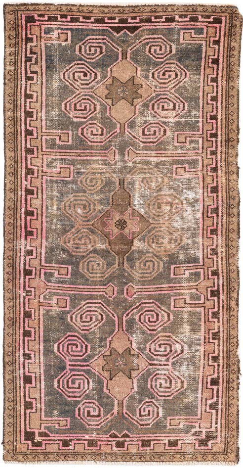 Detail image of 2' 9 x 5' 8 Hand Knotted Ultra Vintage Persian Wool Rug