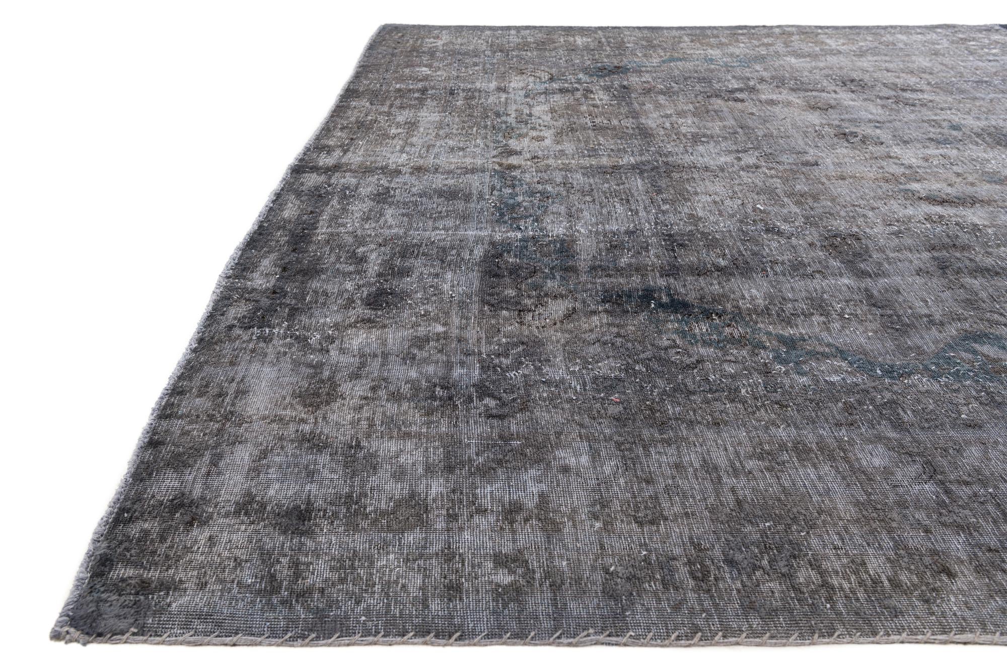 9' 4 x 12' 7 Hand Knotted Ultra Vintage Persian Wool Rug