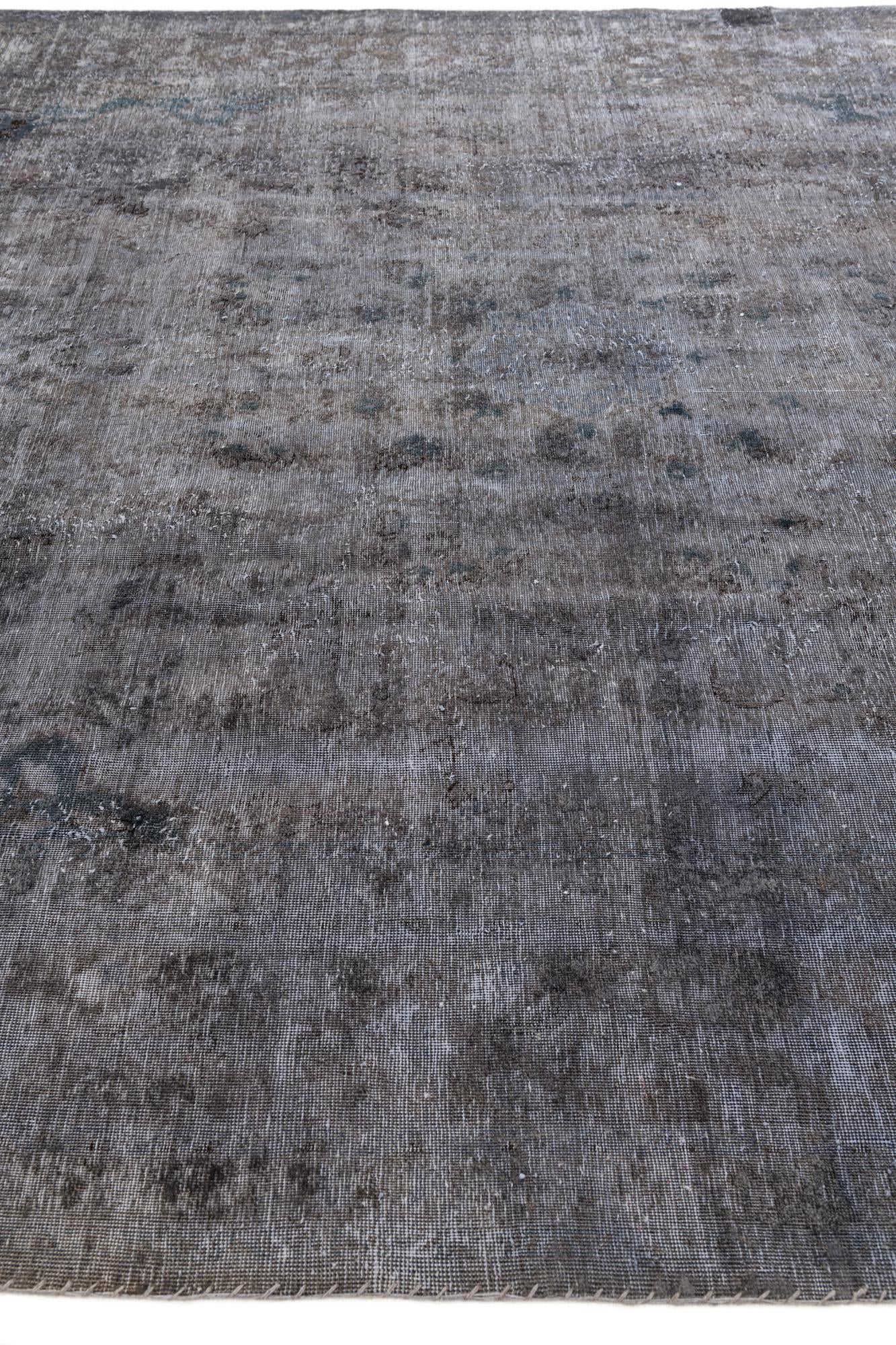 9' 4 x 12' 7 Hand Knotted Ultra Vintage Persian Wool Rug