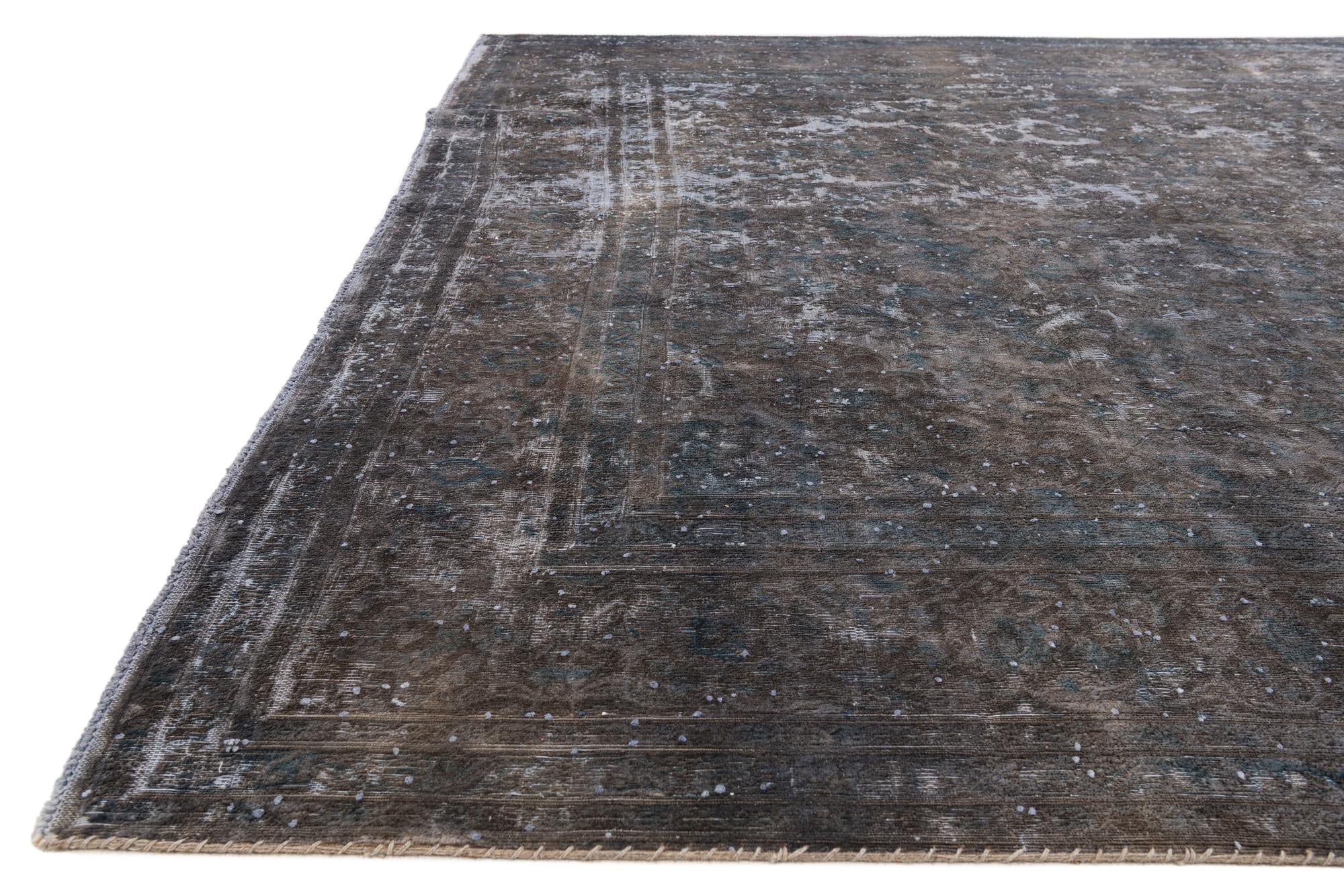 9' 6 x 12' 5 Hand Knotted Ultra Vintage Persian Wool Rug
