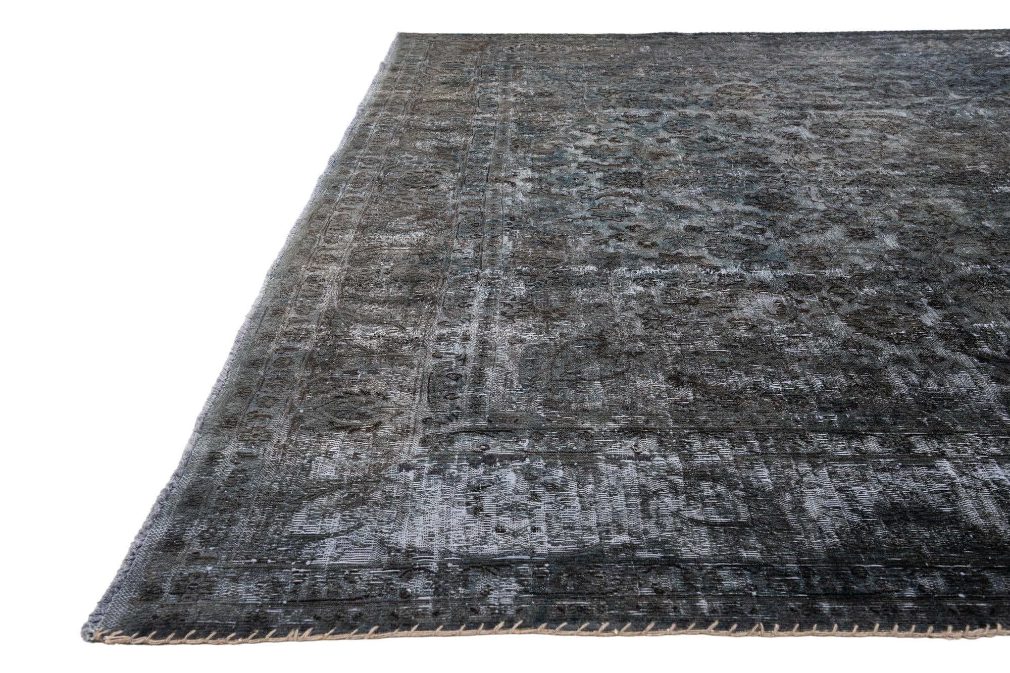 9' 5 x 12' 2 Hand Knotted Ultra Vintage Persian Wool Rug