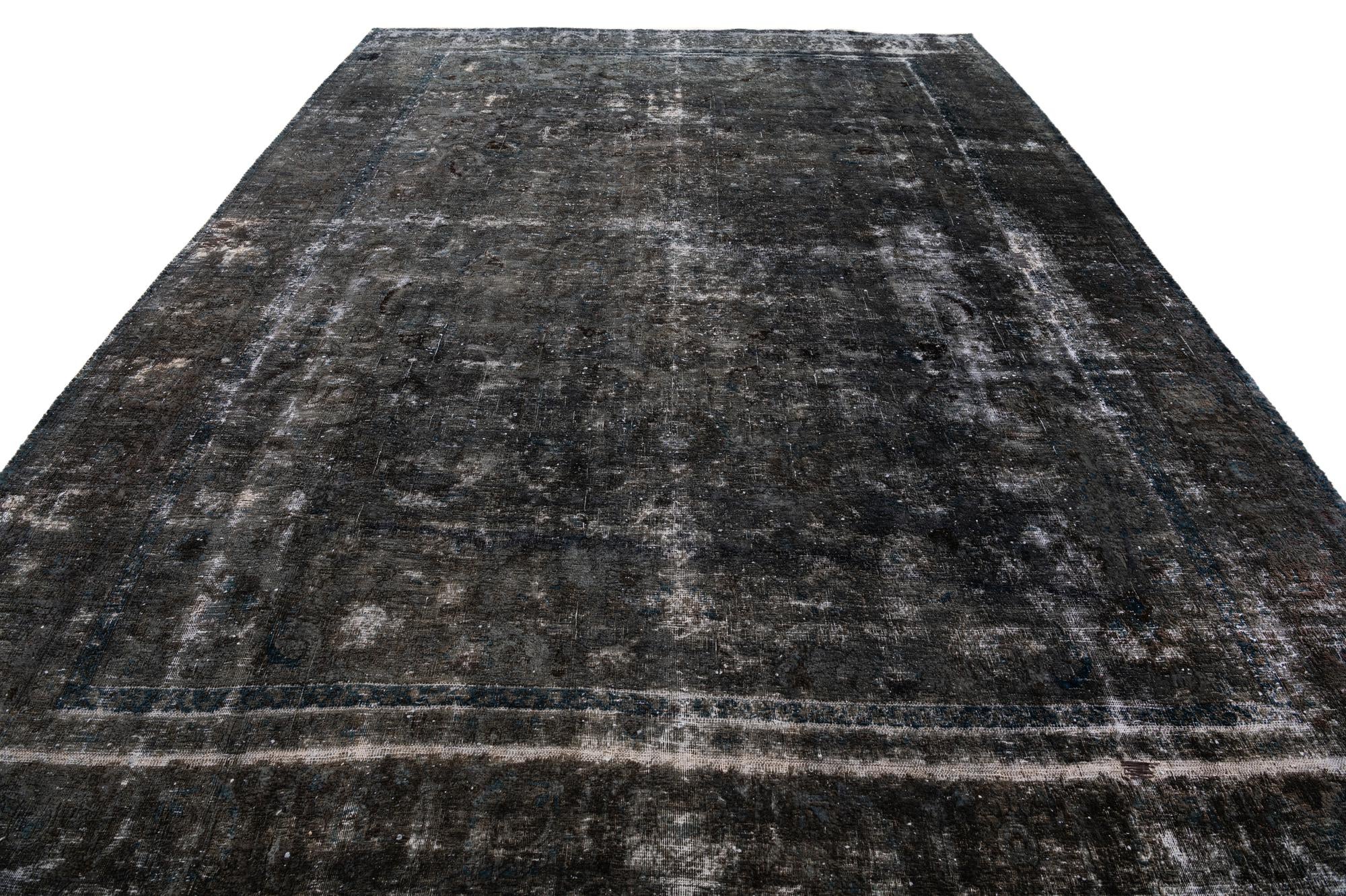 9' 3 x 12' 9 Hand Knotted Ultra Vintage Persian Wool Rug