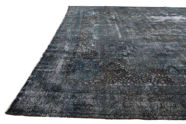 9' x 12' 9 Hand Knotted Ultra Vintage Persian Wool Rug