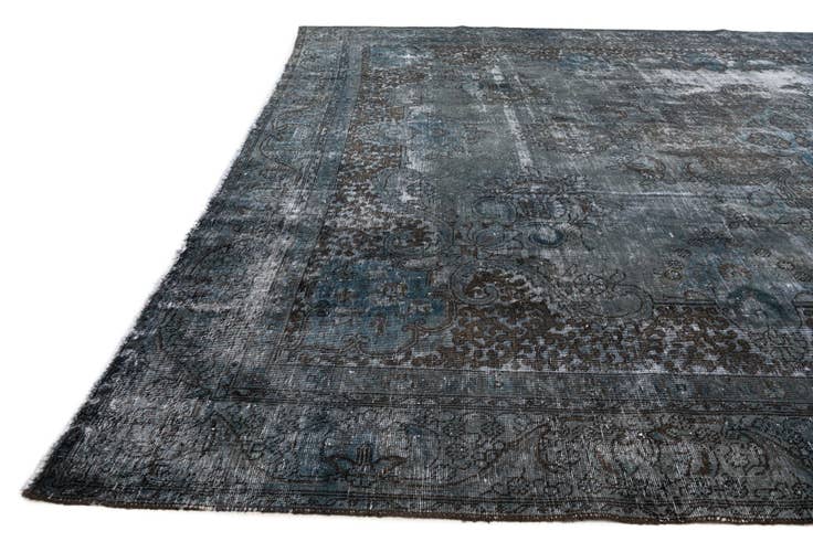 Detail image of 9' x 12' 9 Hand Knotted Ultra Vintage Persian Wool Rug