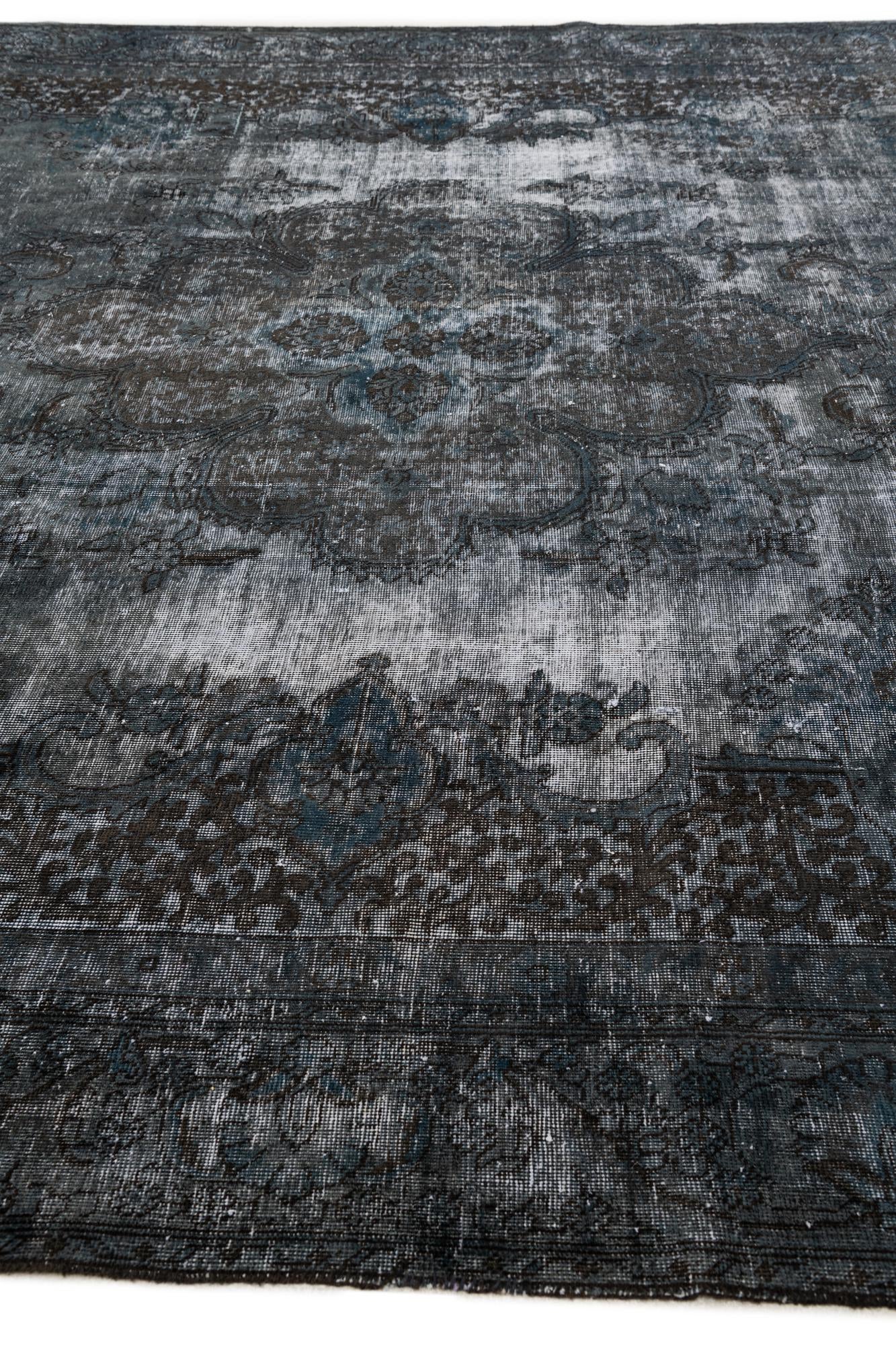 9' x 12' 9 Hand Knotted Ultra Vintage Persian Wool Rug