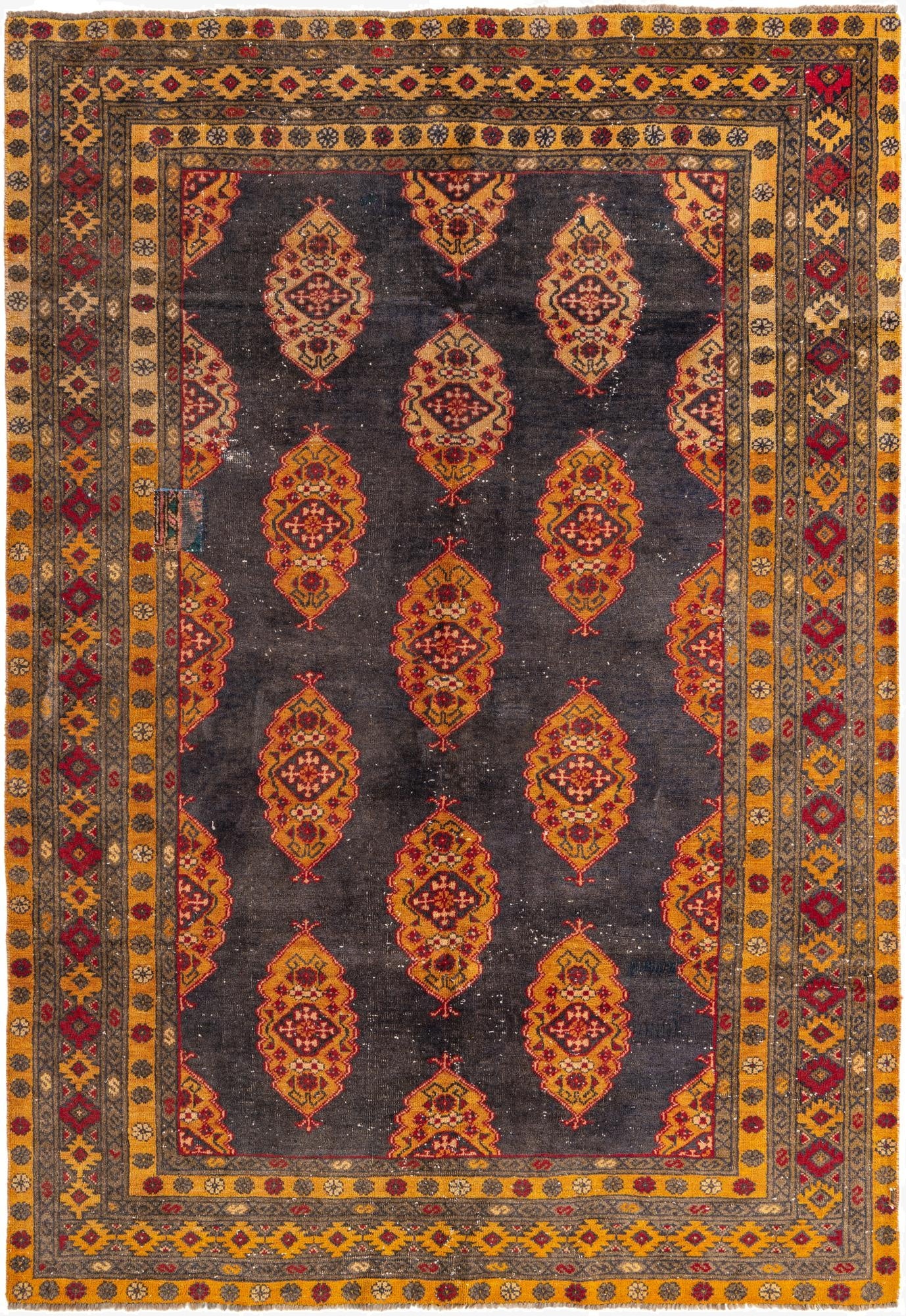 5' 6 x 8'  Hand Knotted Ultra Vintage Persian Wool Rug