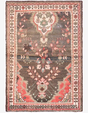 3' 5 x 5' Hand Knotted Ultra Vintage Persian Wool Rug
