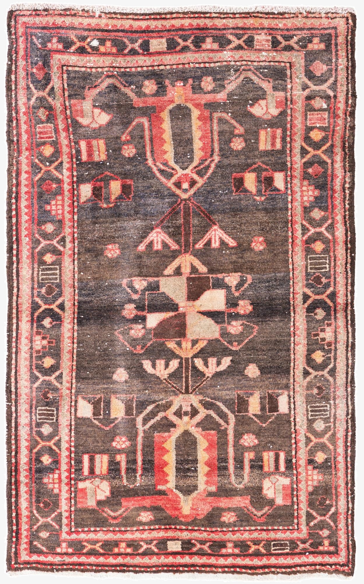 3' 1 x 5' 1  Hand Knotted Ultra Vintage Persian Wool Rug